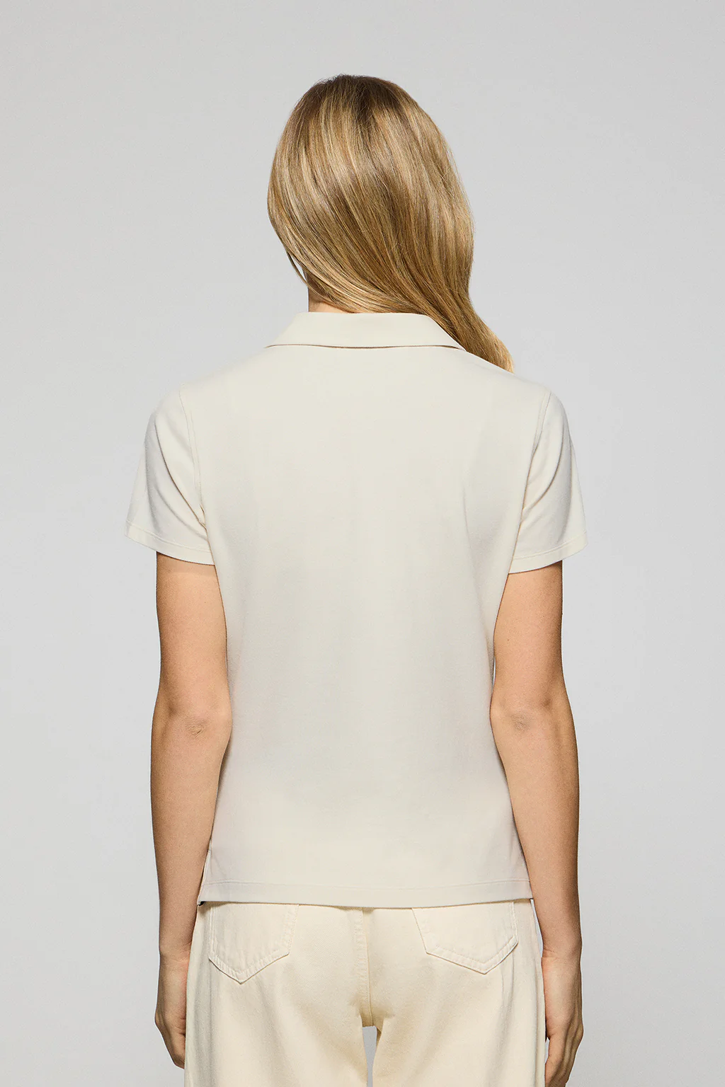 Nude five-button polo shirt Pereira with Rigby Go embroidery - Image 2
