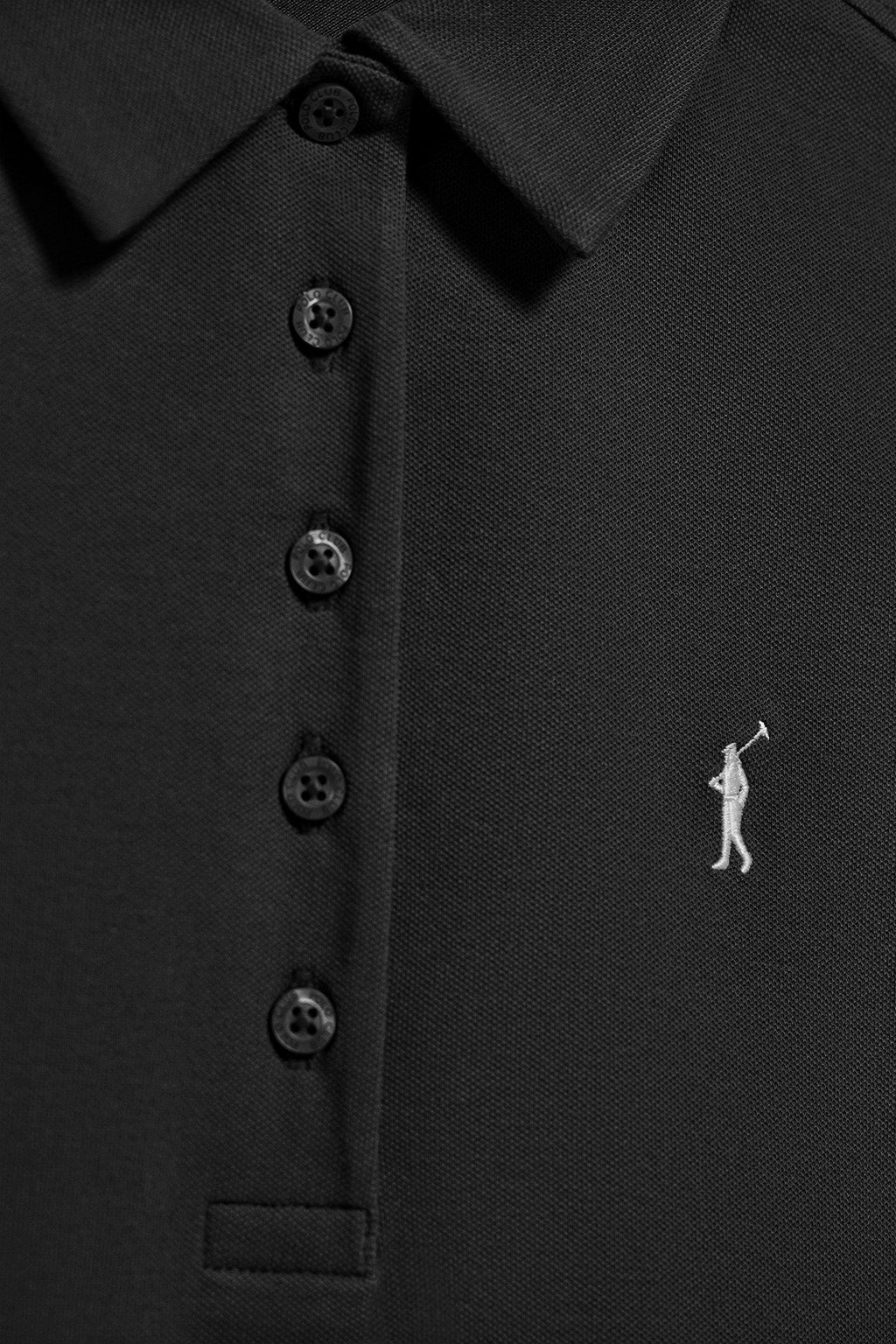 Black five-button polo shirt Pereira with Rigby Go embroidery - Image 6