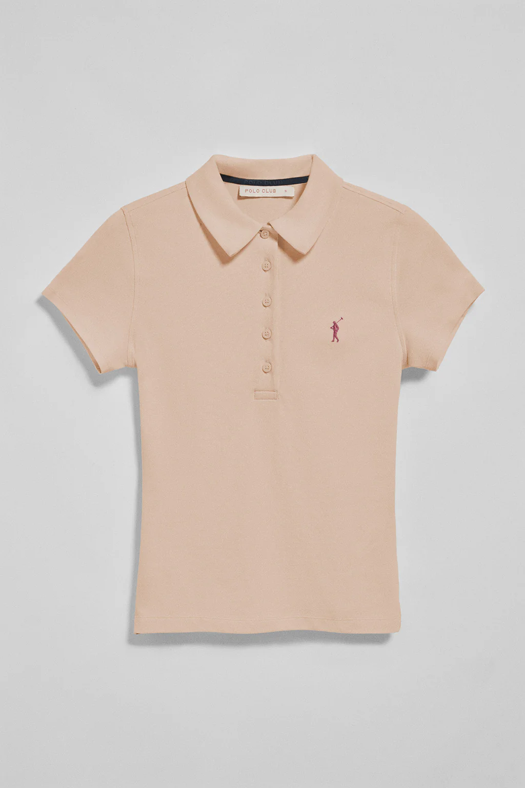 Blush-pink five-button polo shirt Pereira with Rigby Go embroidery - Image 5
