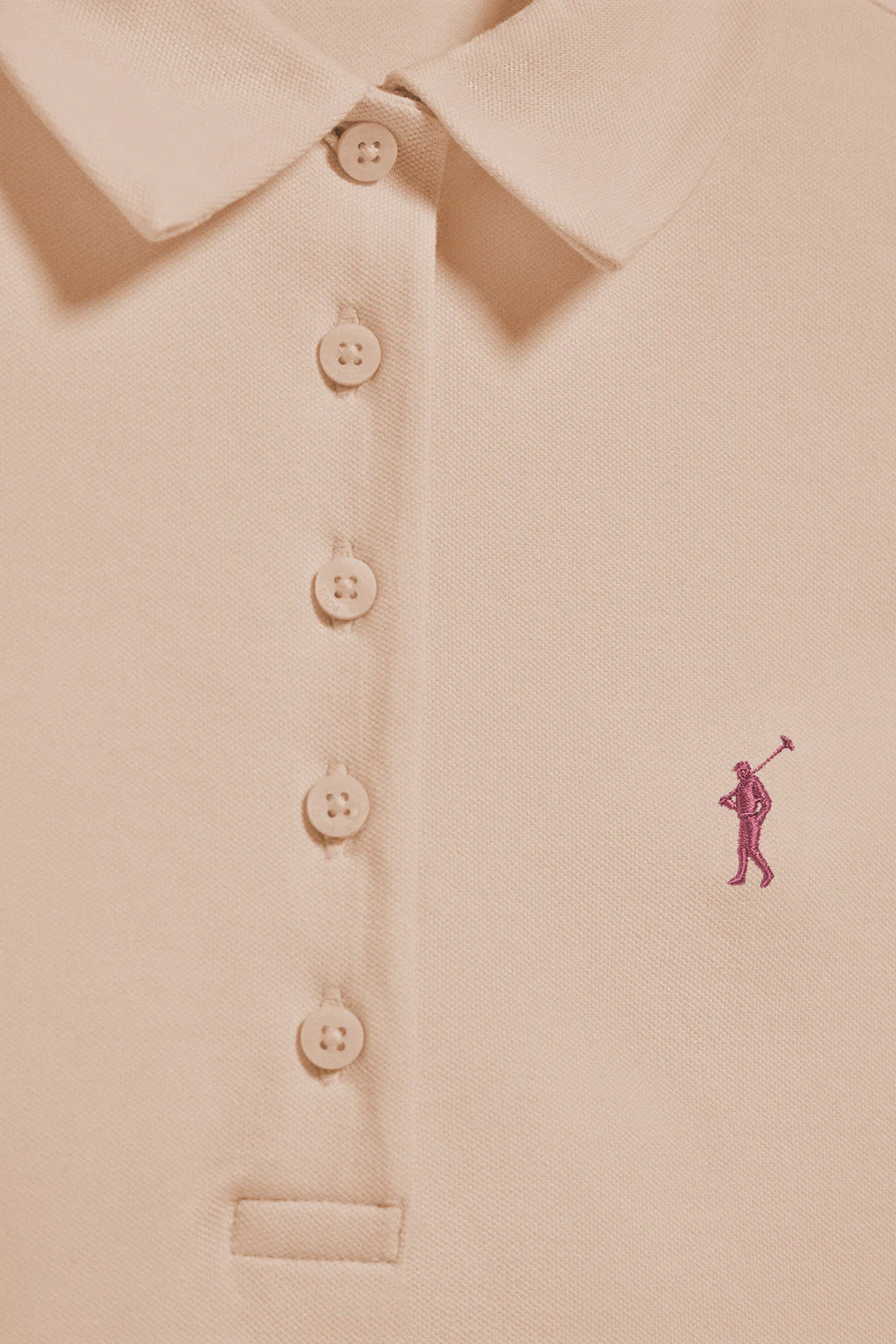 Blush-pink five-button polo shirt Pereira with Rigby Go embroidery - Image 6