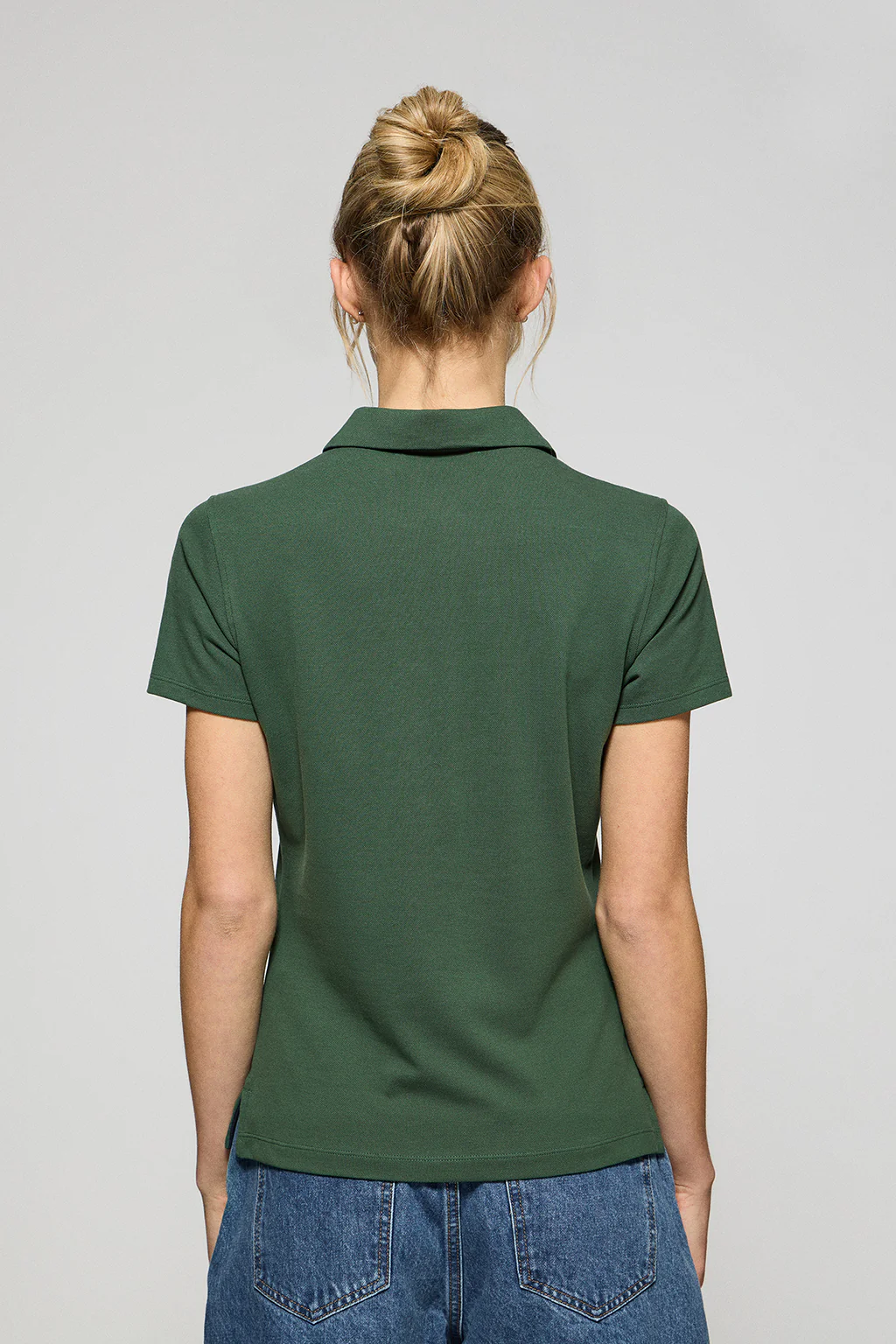 Bottle-green five-button polo shirt Pereira with Rigby Go embroidery - Image 2