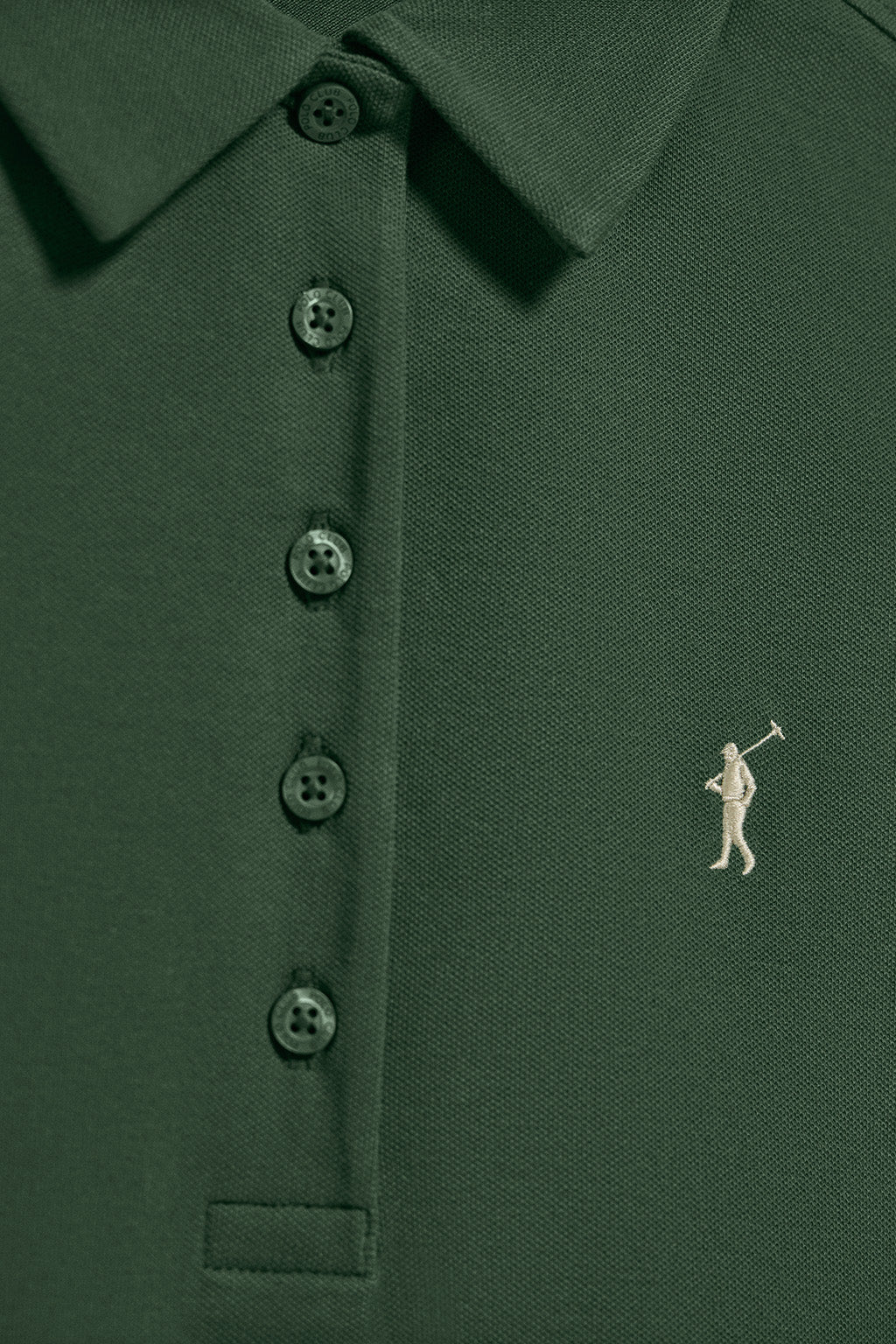 Bottle-green five-button polo shirt Pereira with Rigby Go embroidery - Image 6