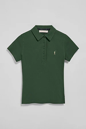 Bottle-green five-button polo shirt Pereira with Rigby Go embroidery - Image 8