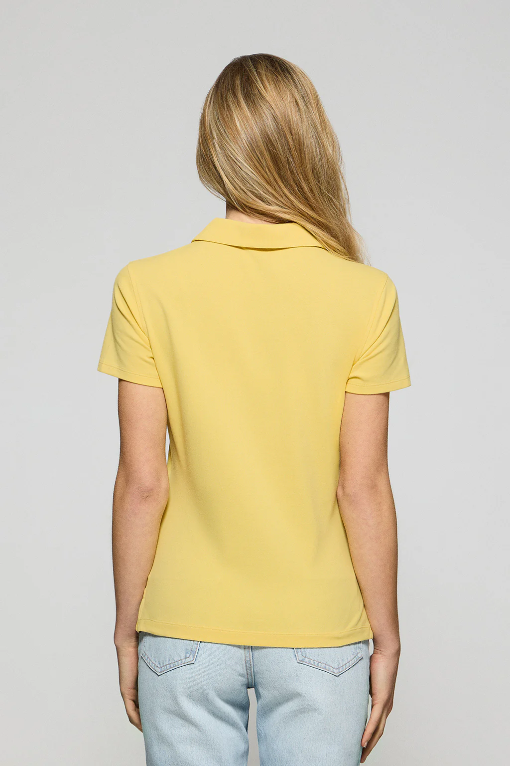 Light-yellow five-button polo shirt Pereira with Rigby Go embroidery - Image 2