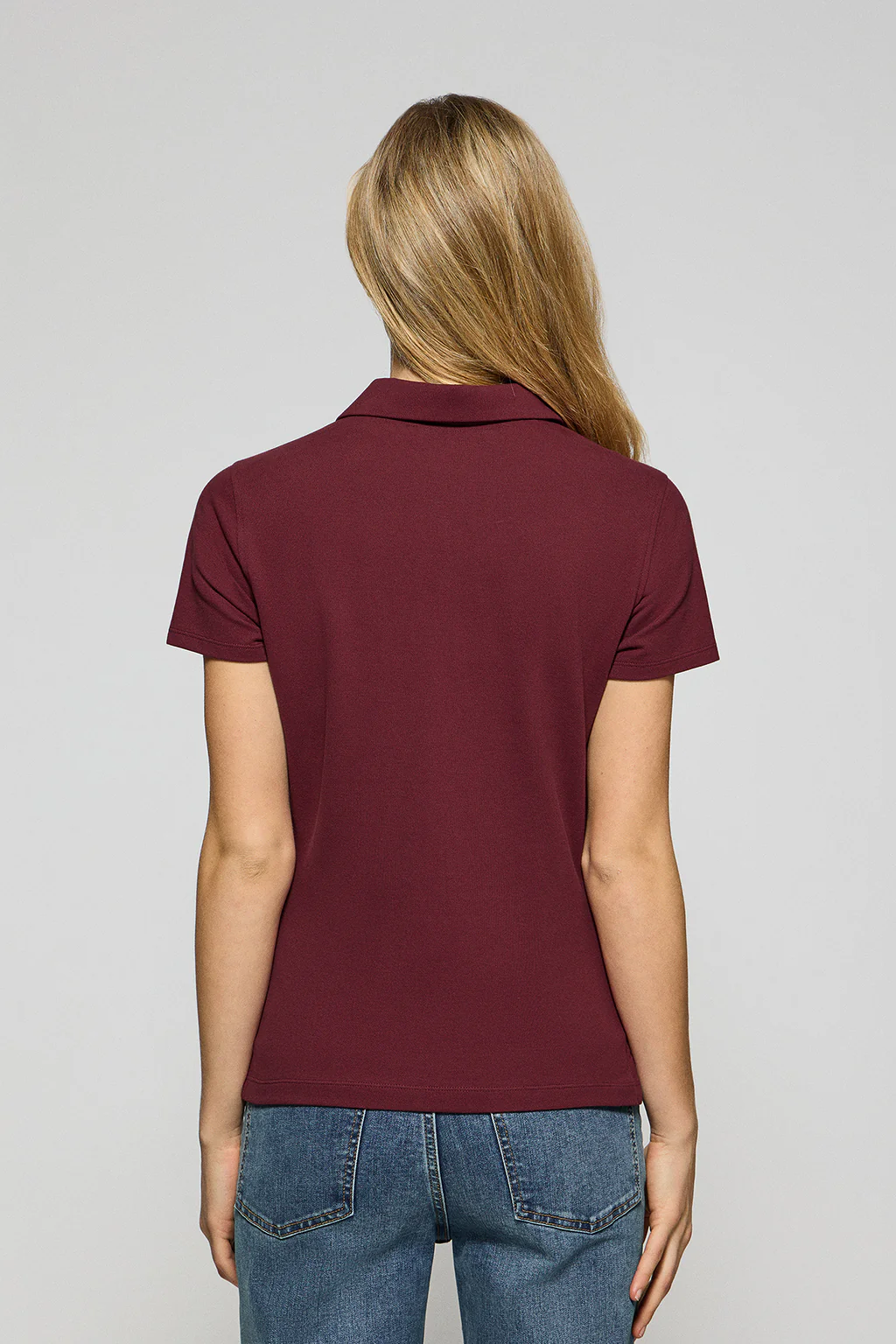 Maroon five-button polo shirt Pereira with Rigby Go embroidery - Image 2