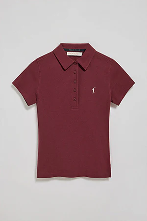 Maroon five-button polo shirt Pereira with Rigby Go embroidery - Image 8
