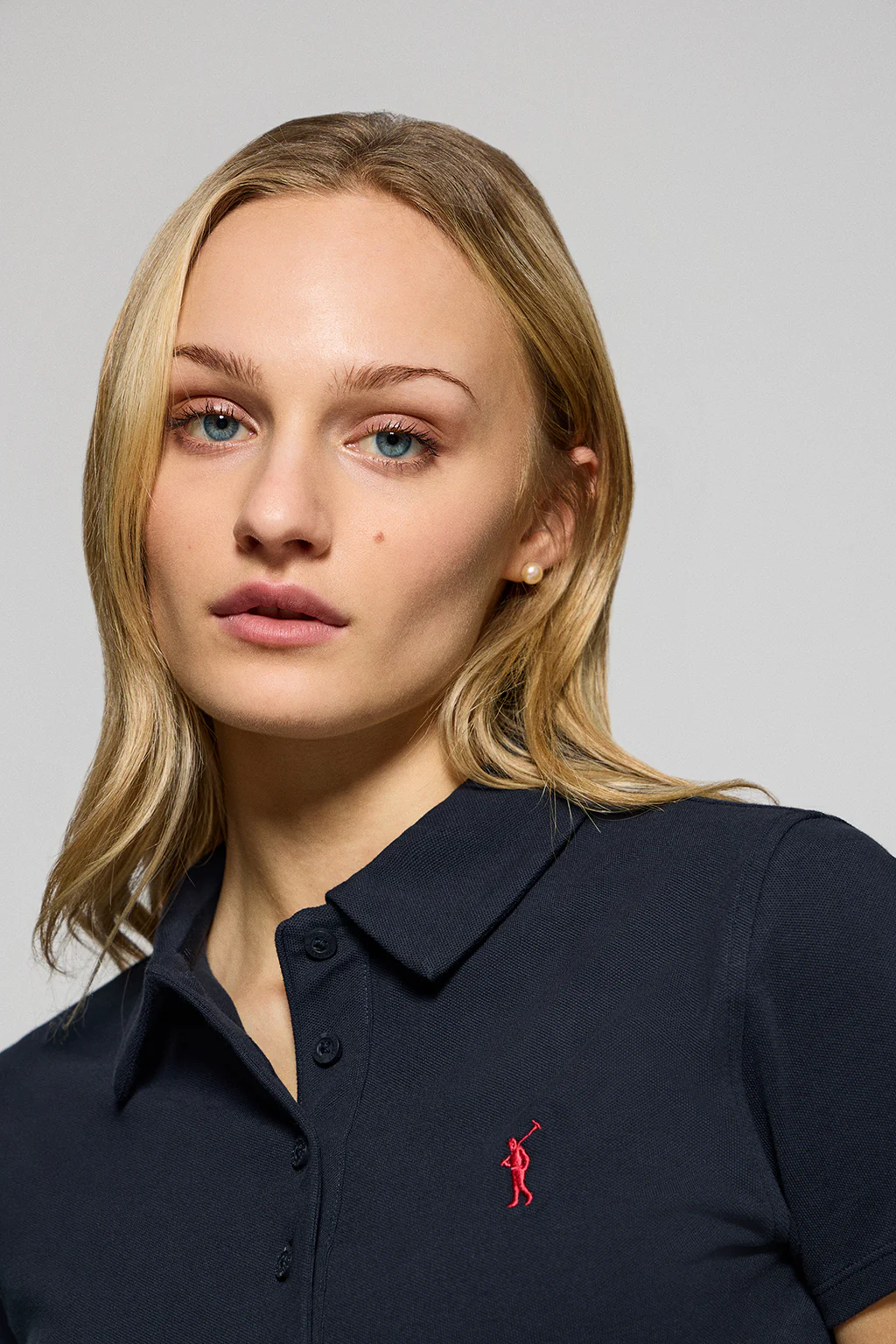 Navy-blue five-button polo shirt Pereira with Rigby Go embroidery - Image 2