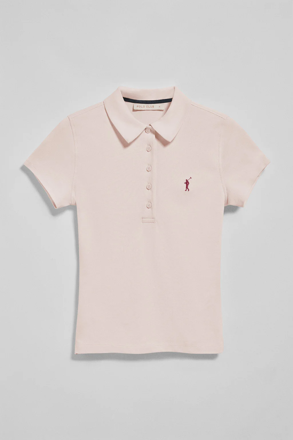 Pink five-button polo shirt Pereira with Rigby Go embroidery - Image 5