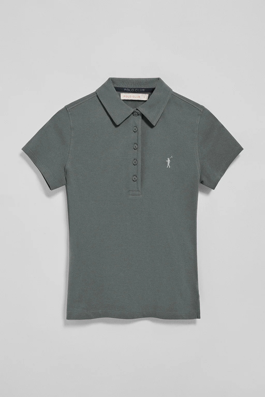 Stone-grey five-button polo shirt Pereira with Rigby Go embroidery - Image 7