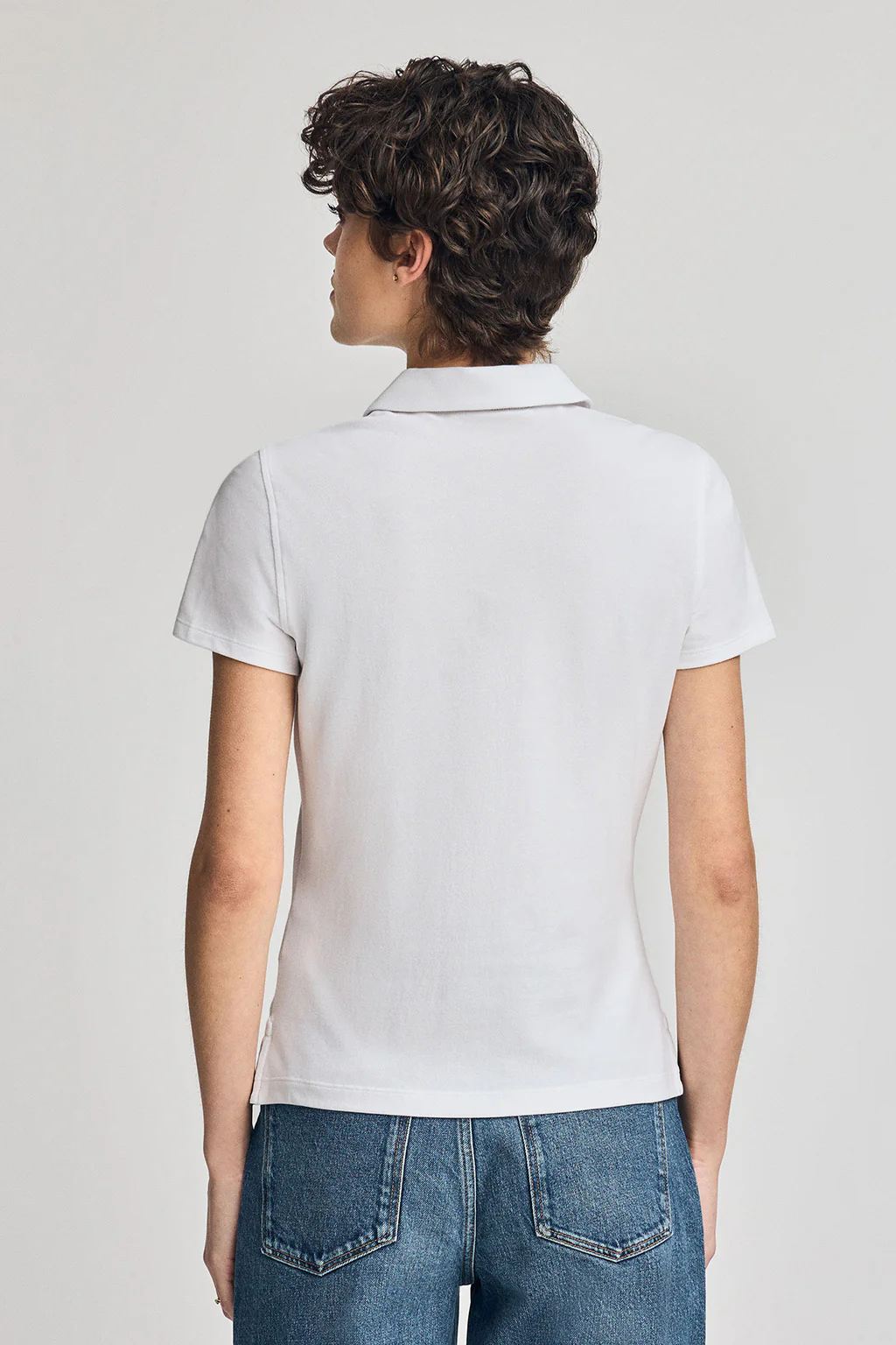 White five-button polo shirt Pereira with Rigby Go embroidery - Image 2