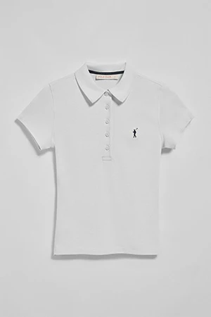 White five-button polo shirt Pereira with Rigby Go embroidery - Image 9