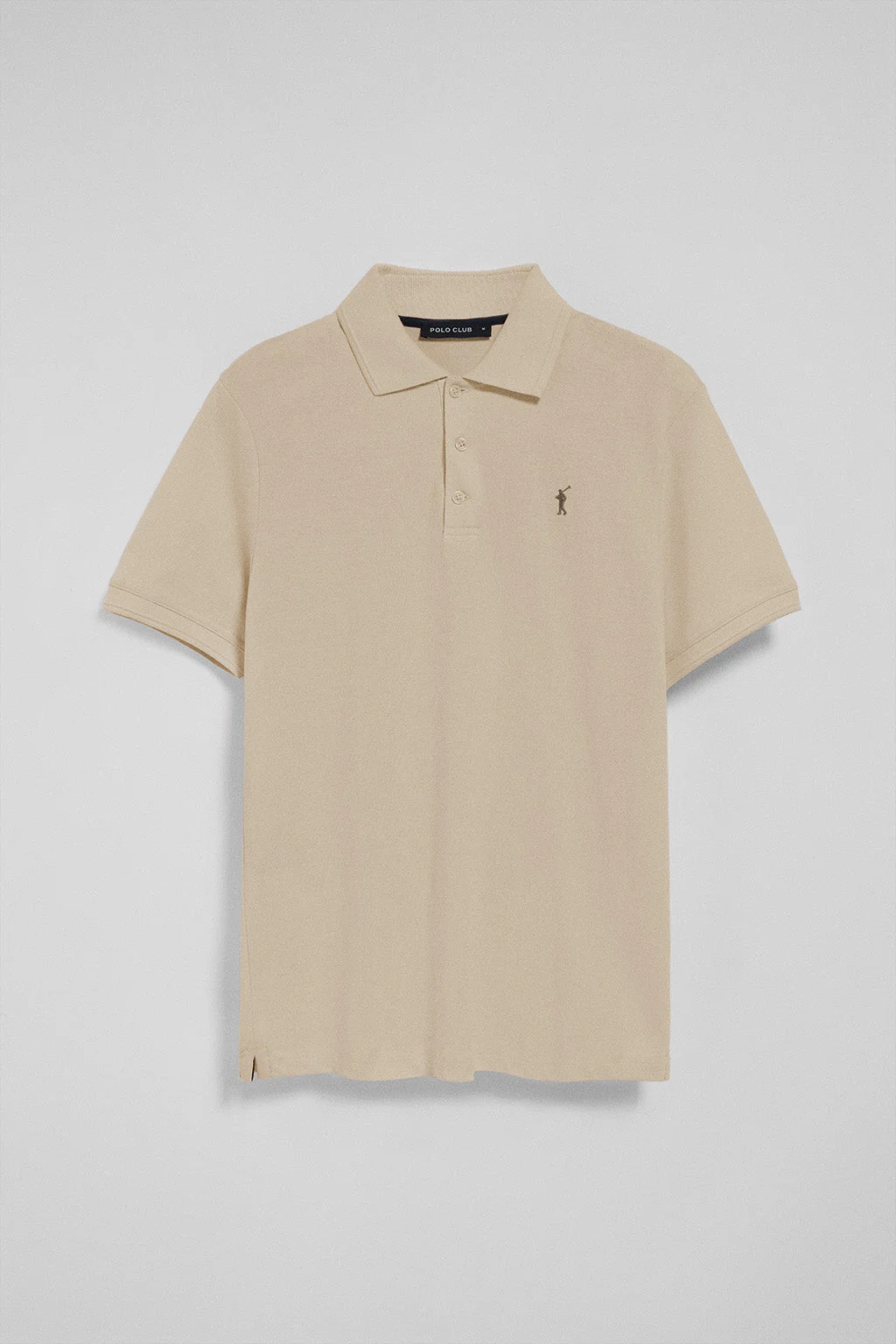Beige polo shirt with three buttons and Rigby Go embroidered logo - Image 5