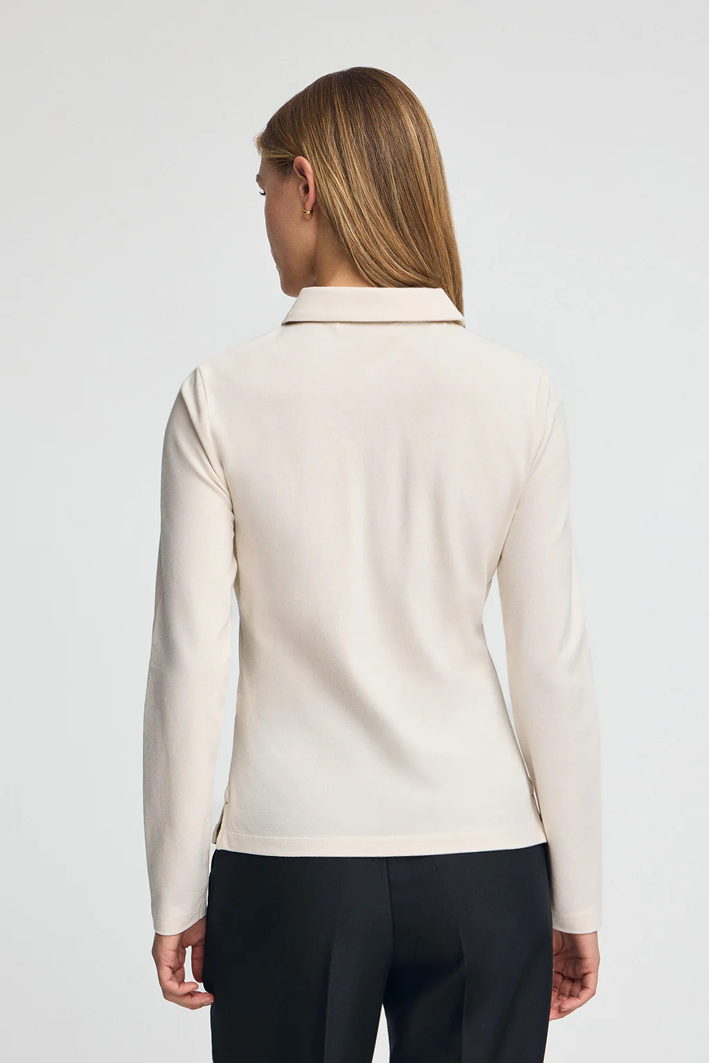 Nude polo shirt with contrast detailing and Rigby Go embroidery - Image 4