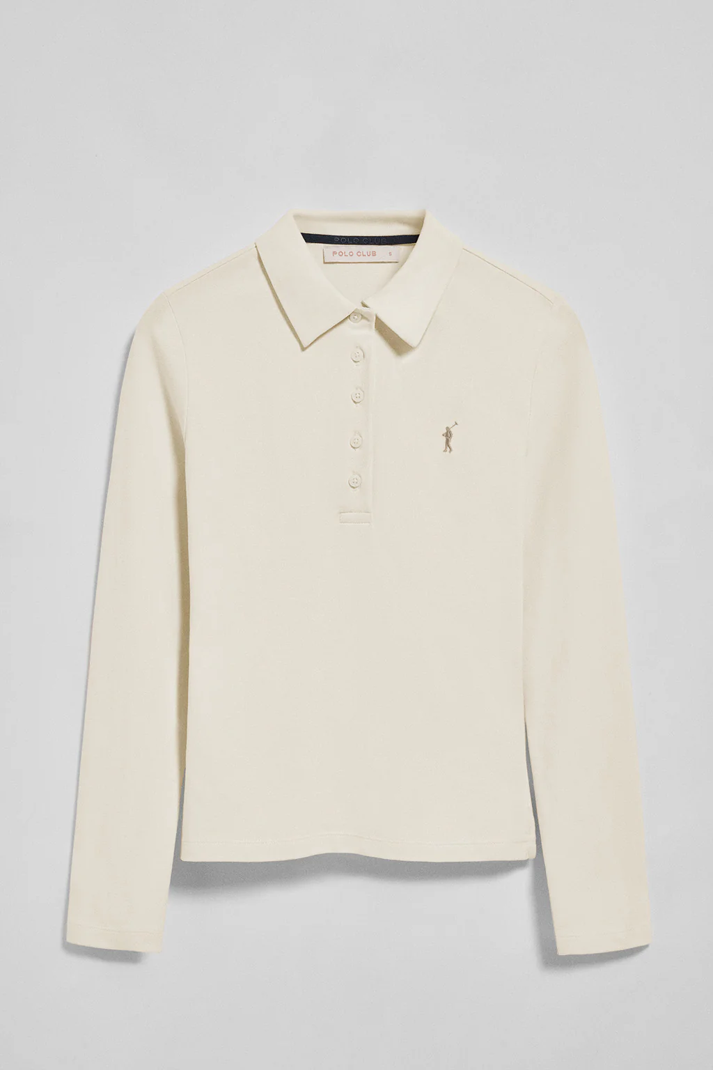 Nude five-button polo shirt Priyanka with Rigby Go embroidery - Image 8