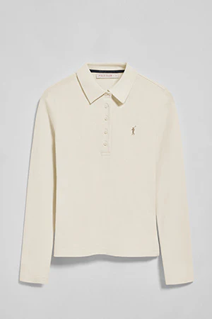 Nude five-button polo shirt Priyanka with Rigby Go embroidery - Image 9