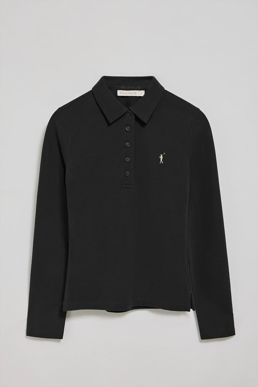 Black five-button polo shirt Priyanka with Rigby Go embroidery - Image 8