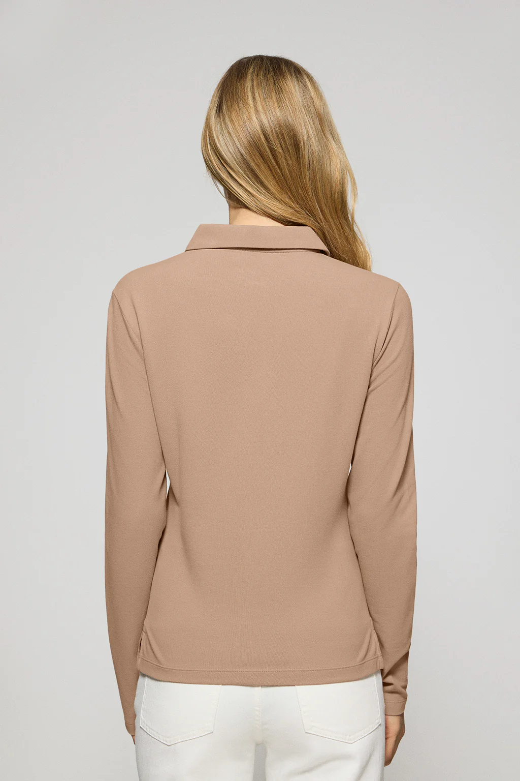 Light-brown five-button polo shirt Priyanka with Rigby Go embroidery - Image 2