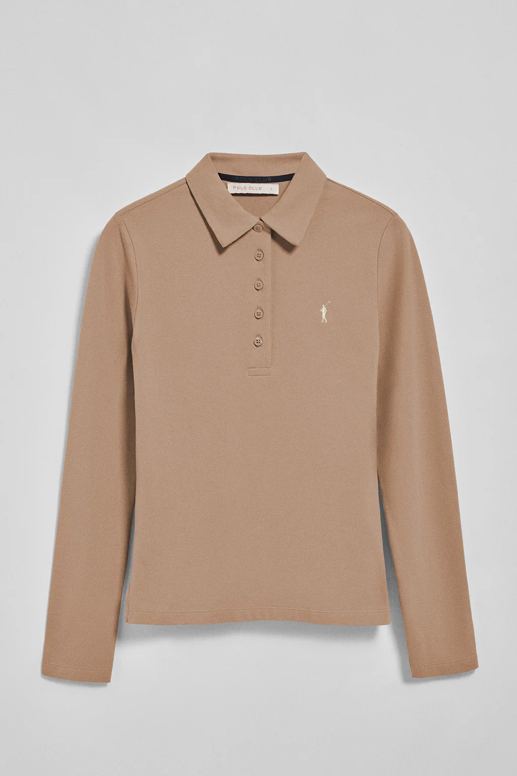 Light-brown five-button polo shirt Priyanka with Rigby Go embroidery - Image 7