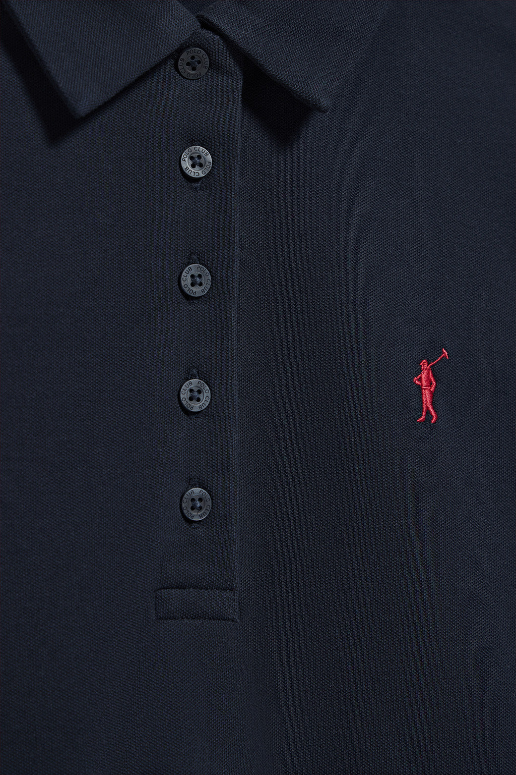 Navy-blue five-button polo shirt Priyanka with Rigby Go embroidery - Image 6