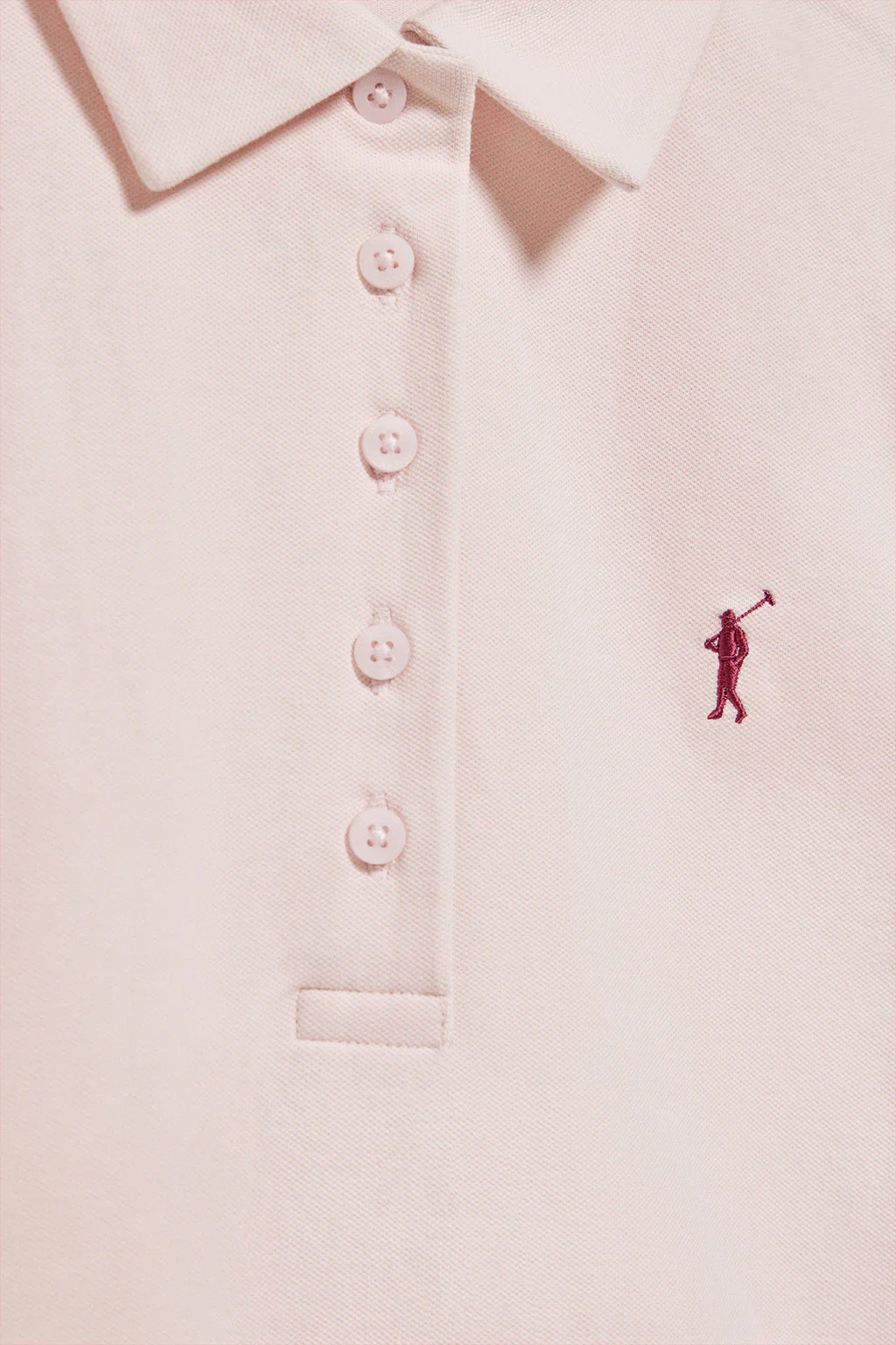 Pink five-button polo shirt Priyanka with Rigby Go embroidery - Image 6