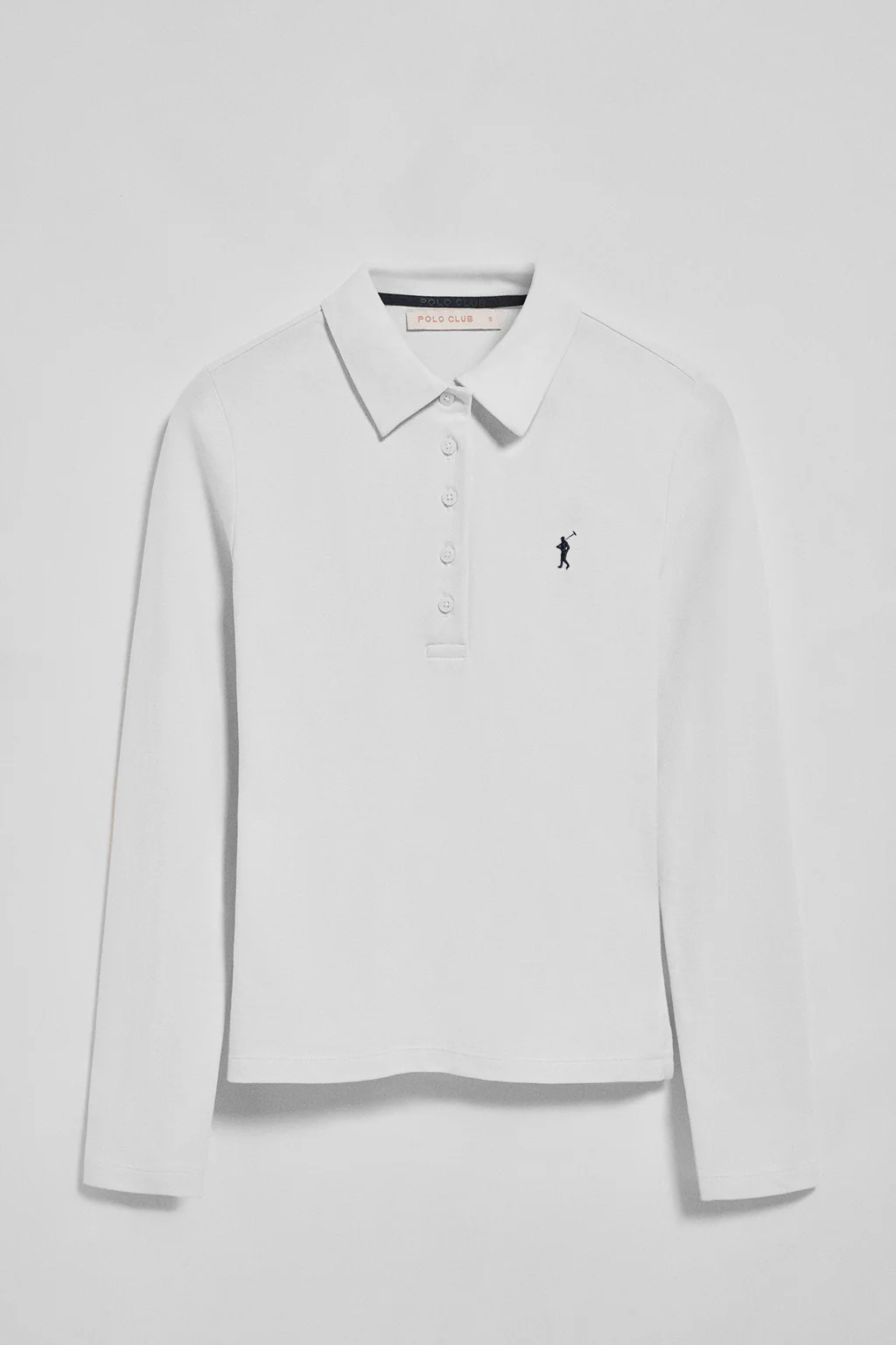 White five-button polo shirt Priyanka with Rigby Go embroidery - Image 7