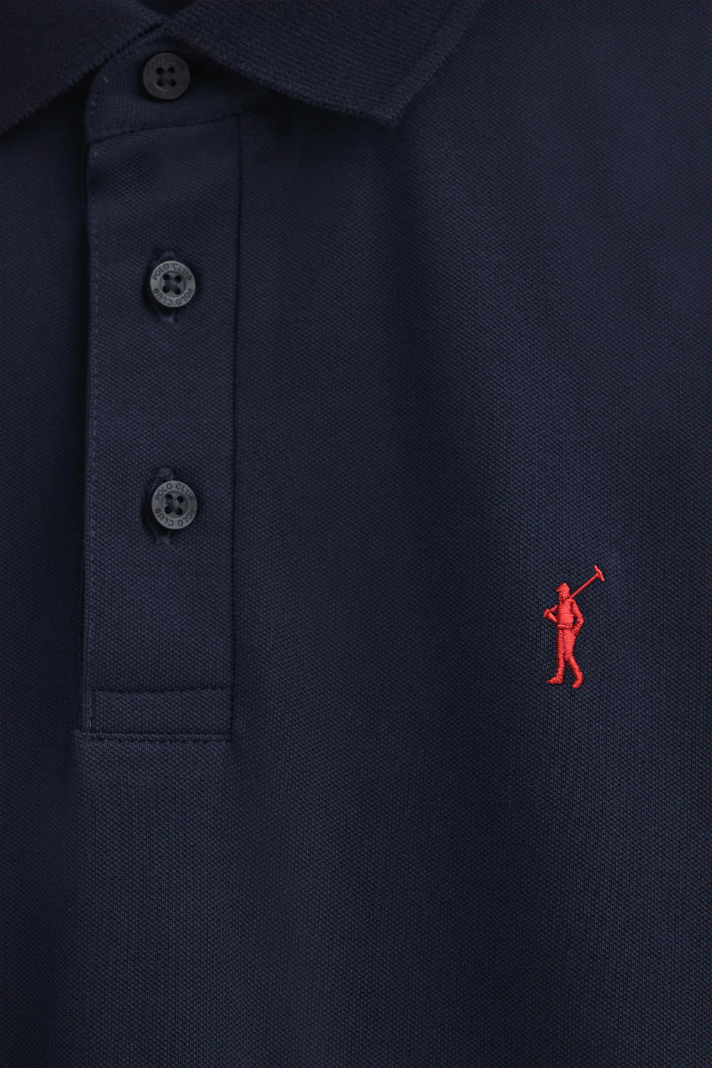 Navy-blue slim-fit pique polo shirt with Rigby Go embroidered logo - Image 6