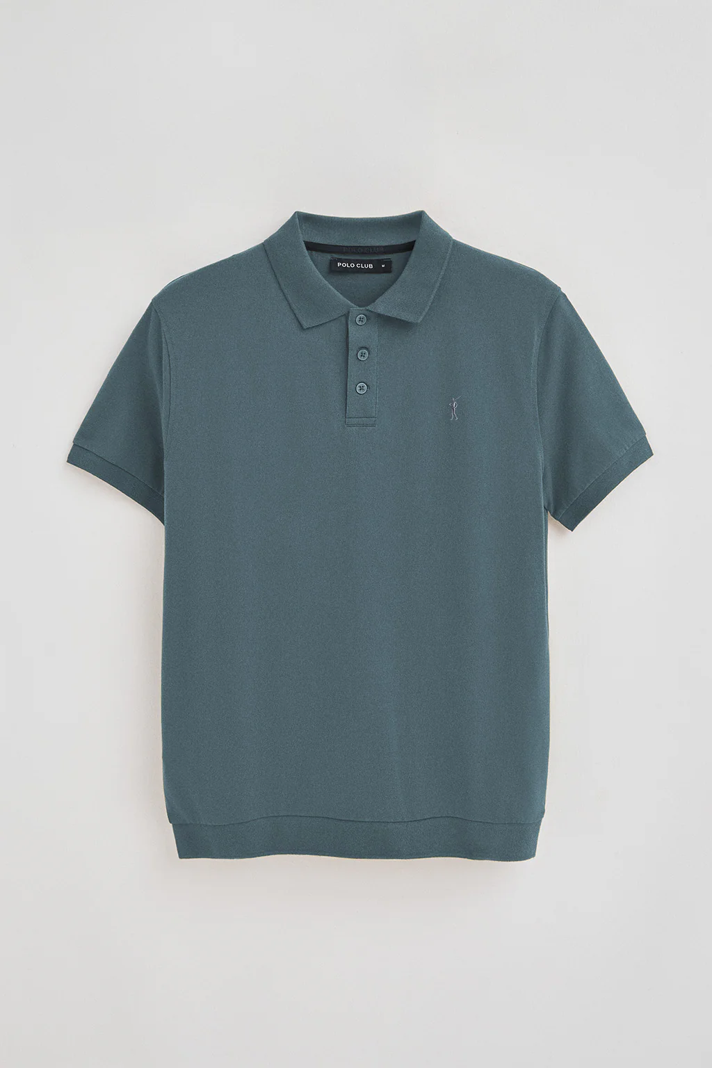 Denim-blue polo shirt with Rigby Go embroidery - Image 5