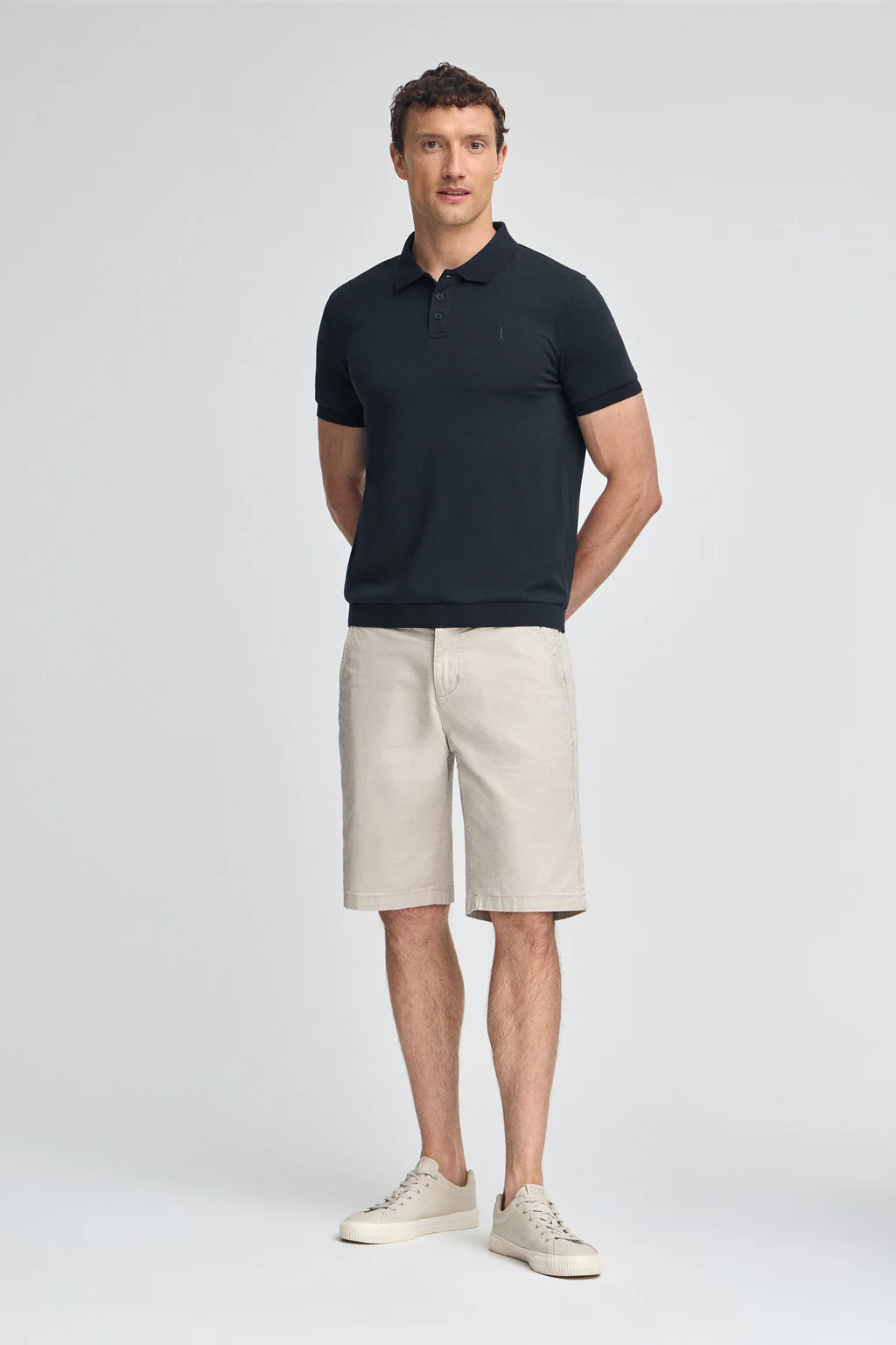 Navy-blue polo shirt with Rigby Go embroidery - Image 4
