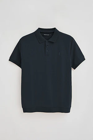 Navy-blue polo shirt with Rigby Go embroidery - Image 9