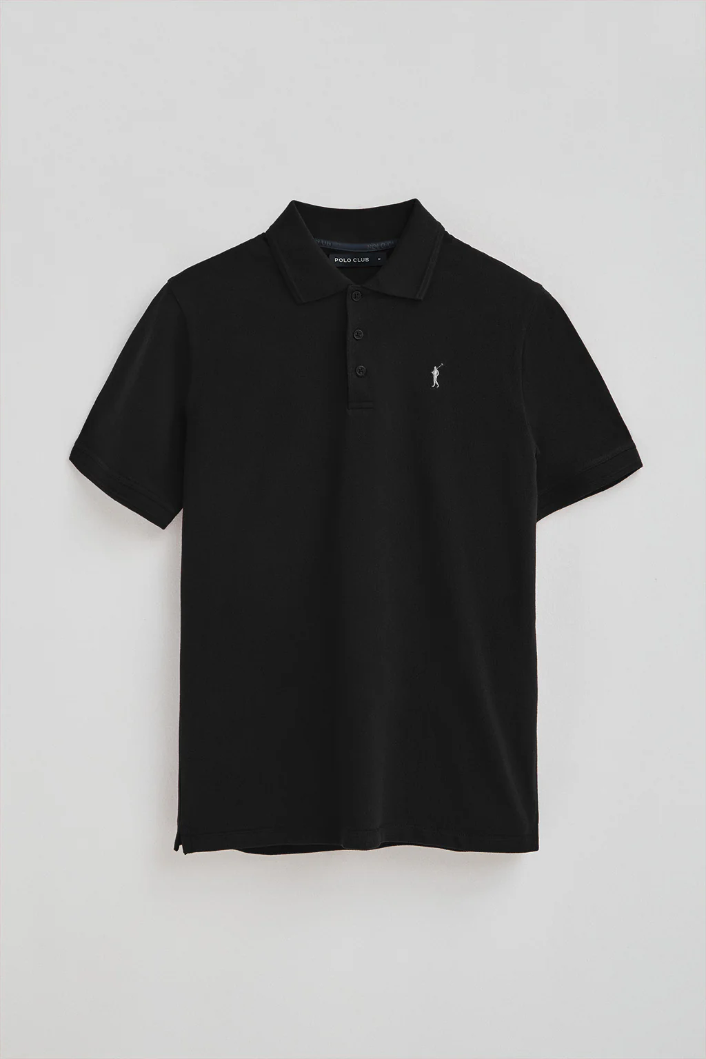 Black pique polo shirt with Rigby Go embroidered logo - Image 5