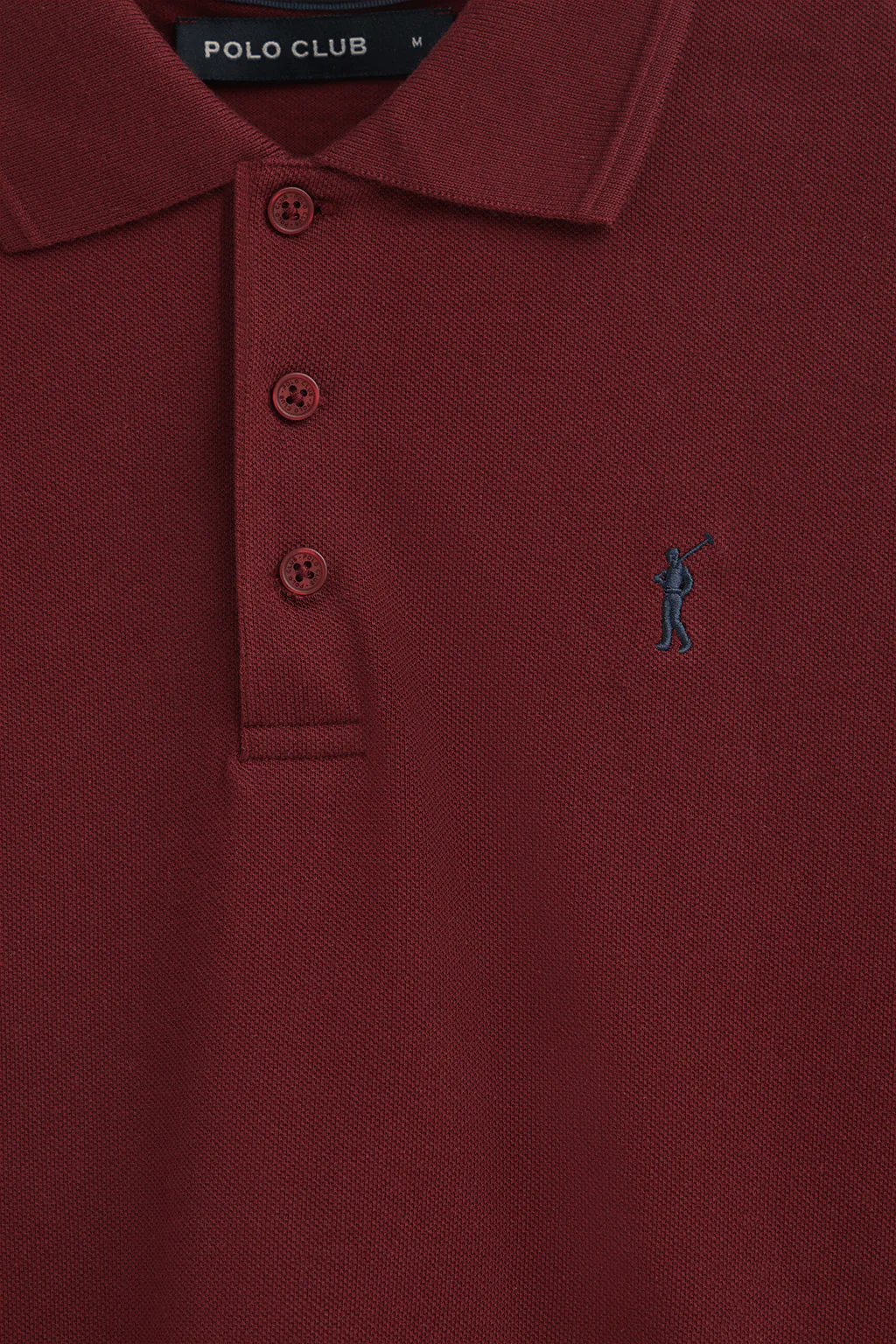 Maroon pique polo shirt with Rigby Go embroidered logo - Image 6