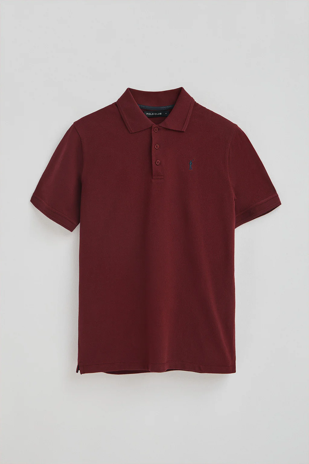 Maroon pique polo shirt with Rigby Go embroidered logo - Image 9