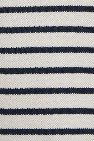 Striped slim-fit polo shirt in nude and navy blue with Rigby Go embroidery - Image 11