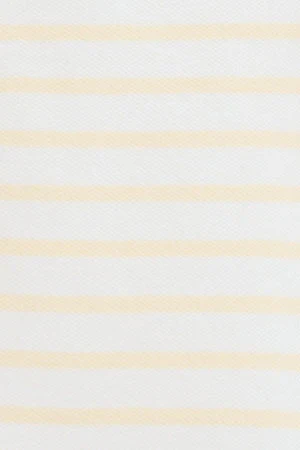 Striped slim-fit polo shirt in white and pastel yellow with Rigby Go embroidery - Image 10
