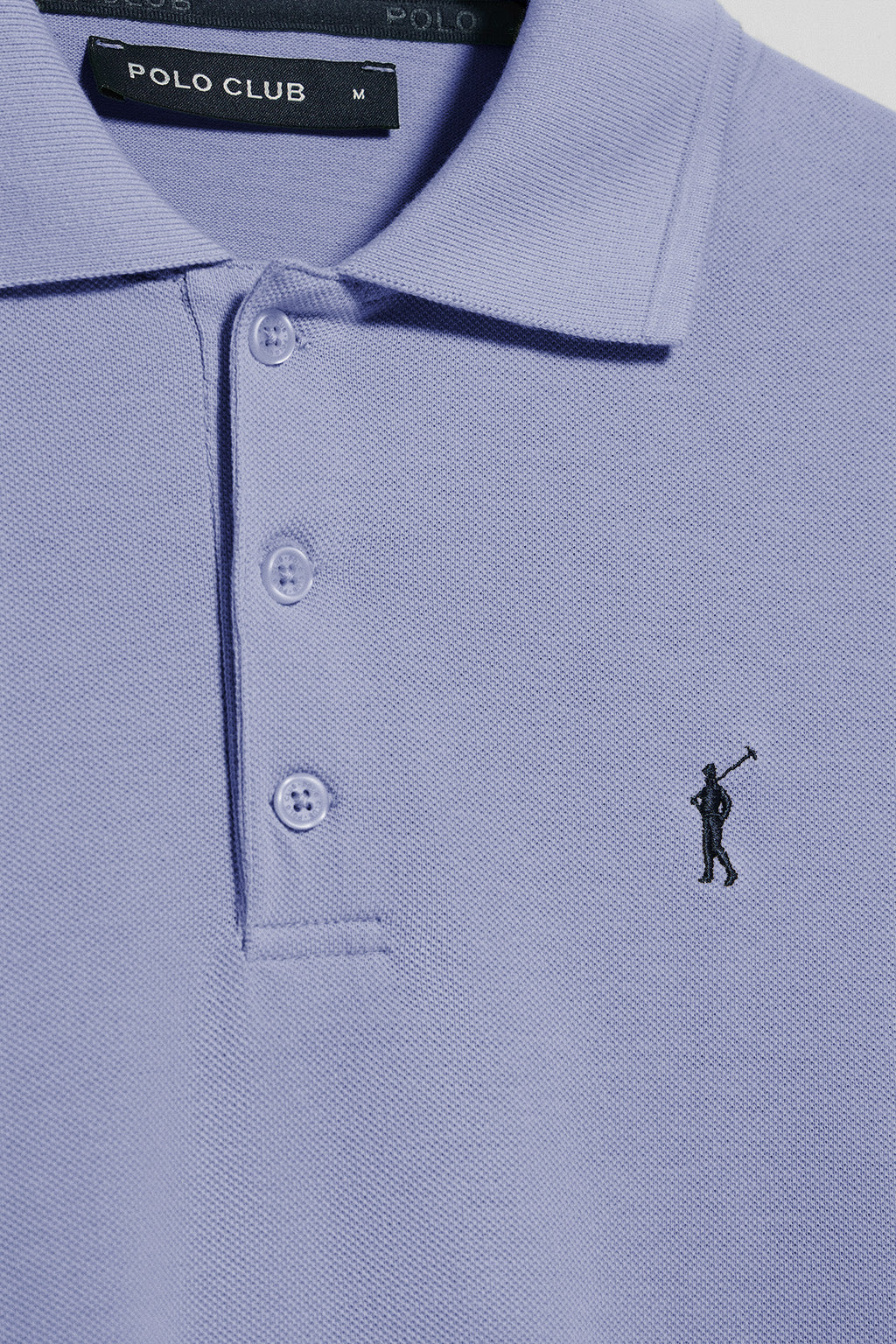 Aqua short-sleeve polo shirt with three buttons and Rigby Go embroidered logo - Image 7
