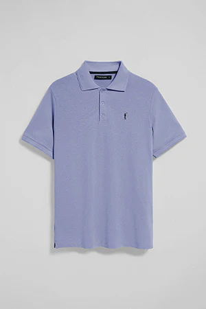 Aqua short-sleeve polo shirt with three buttons and Rigby Go embroidered logo - Image 9