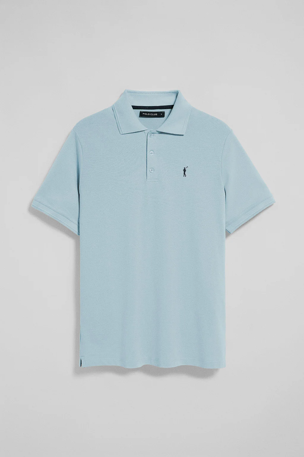 Light-blue short-sleeve polo shirt with three buttons and Rigby Go embroidered logo - Image 9