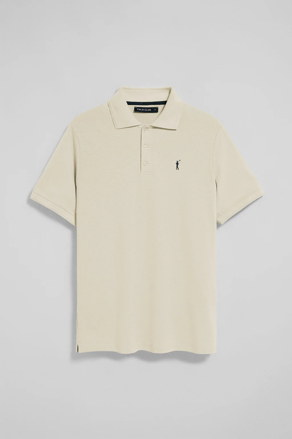 Nude short-sleeve polo shirt with three buttons and Rigby Go embroidered logo - Image 8