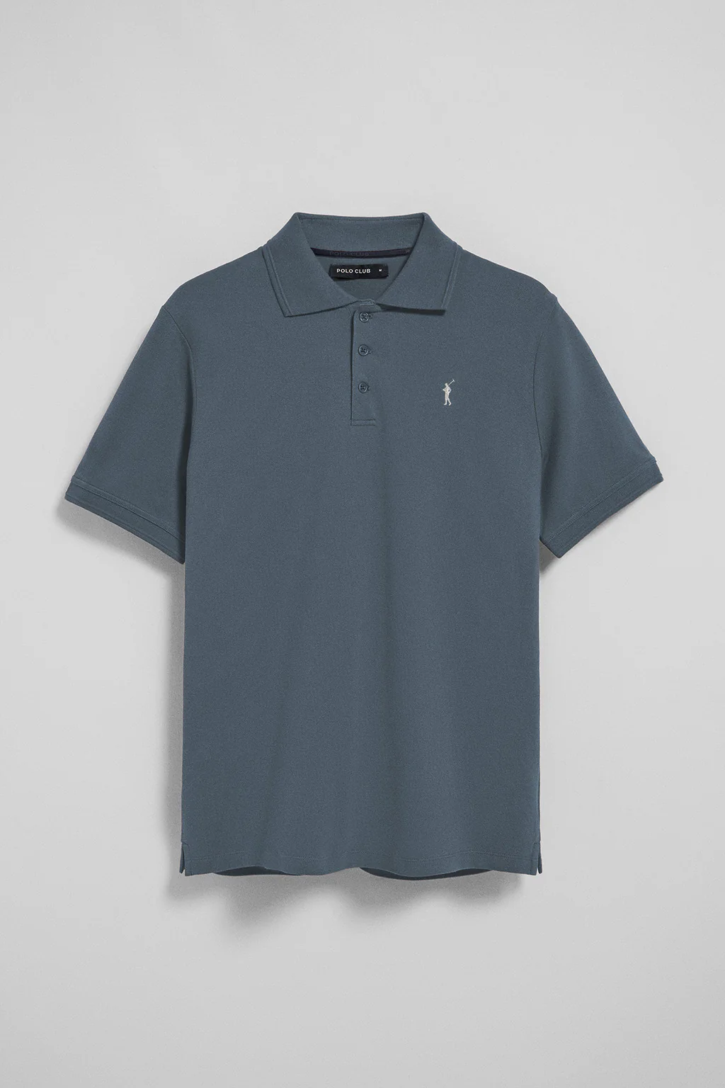 Light-blue short-sleeve polo shirt with three buttons and Rigby Go embroidered logo - Image 5