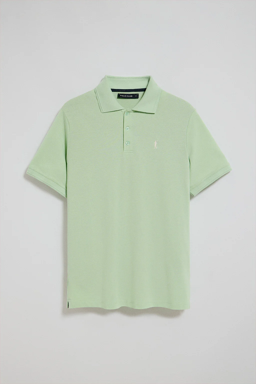 Mint short-sleeve polo shirt with three buttons and Rigby Go embroidered logo - Image 9