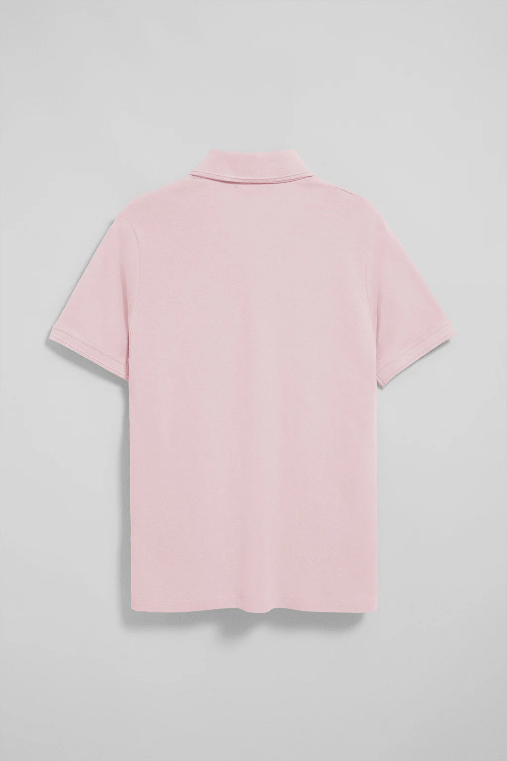 Pink short-sleeve polo shirt with three buttons and Rigby Go embroidered logo - Image 6