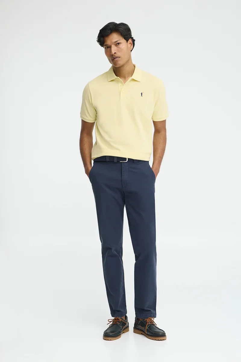 Light-yellow short-sleeve polo shirt with Rigby Go embroidered logo - Image 4