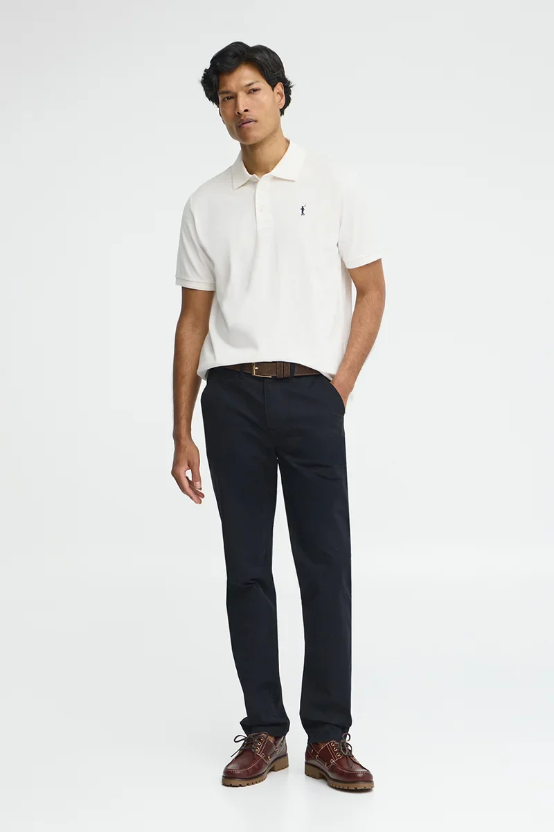 Nude short-sleeve polo shirt with Rigby Go embroidered logo - Image 4