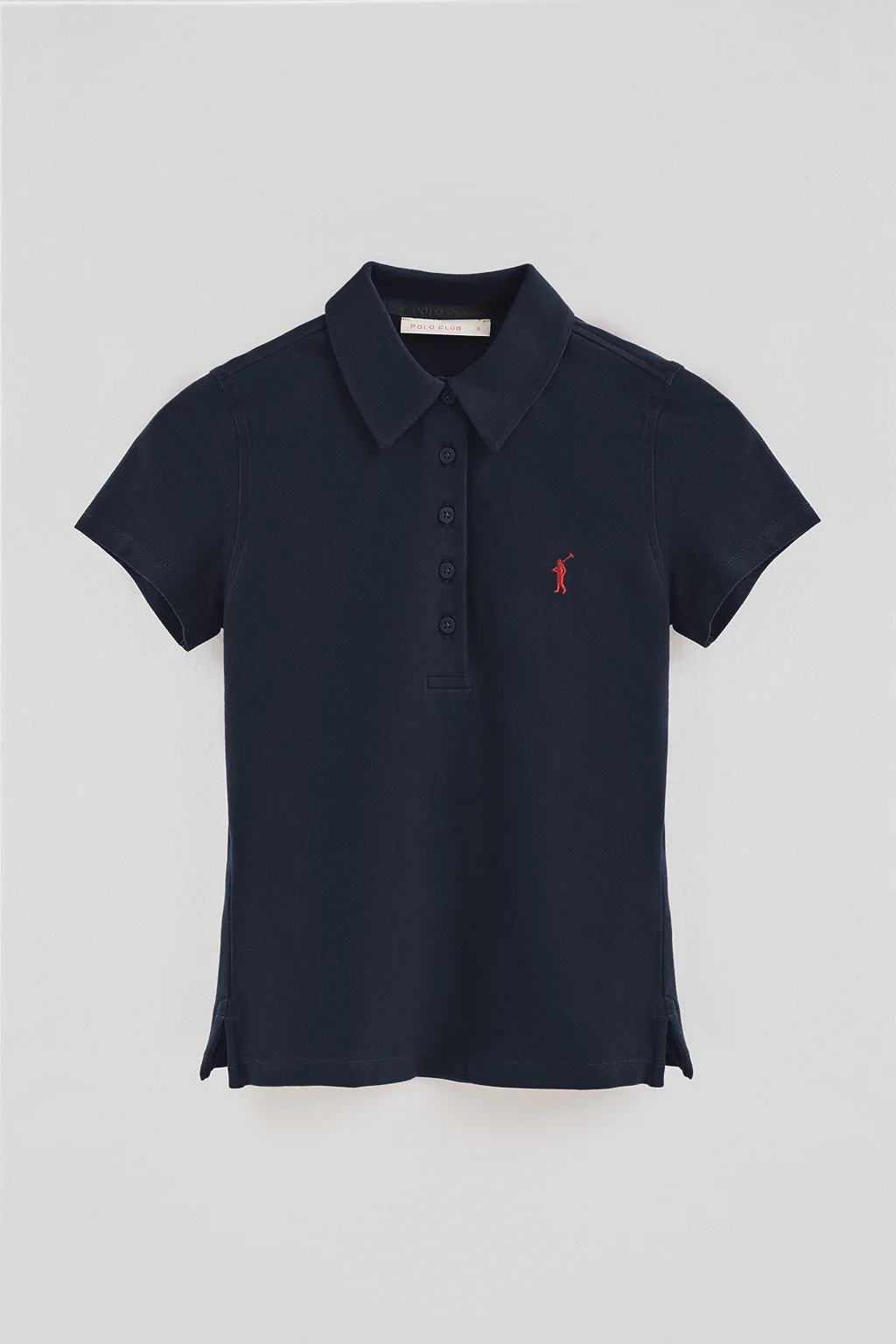 Dark-blue pique polo shirt with five-button collar and Rigby Go embroidery - Image 7