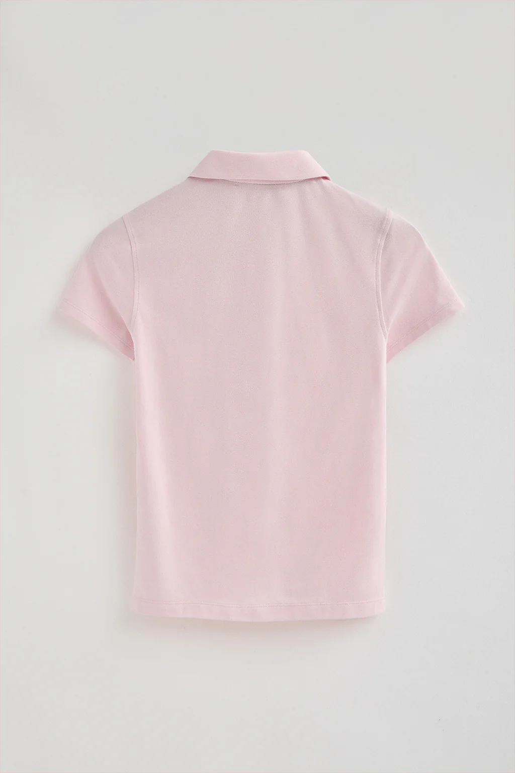 Pink pique polo shirt with five-button collar and Rigby Go embroidery - Image 7