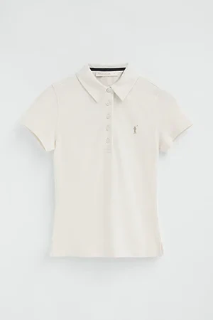 Nude short-sleeve polo shirt with slim fit and Rigby Go embroidery - Image 11
