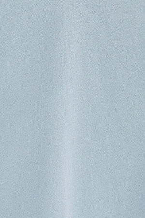 Light-blue buttonless polo shirt in linen and cotton with Rigby Go embroidered logo - Image 6