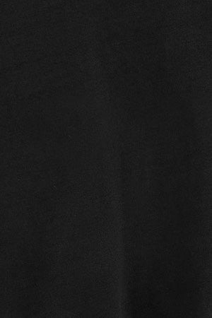 Black buttonless polo shirt in linen and cotton with Rigby Go embroidered logo - Image 6