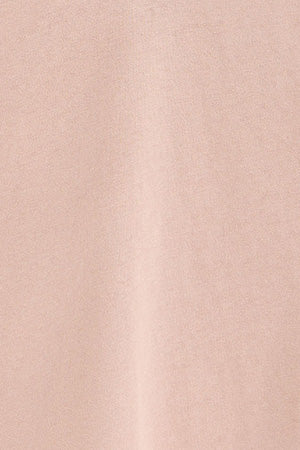 Blush-pink buttonless polo shirt in linen and cotton with Rigby Go embroidered logo - Image 6