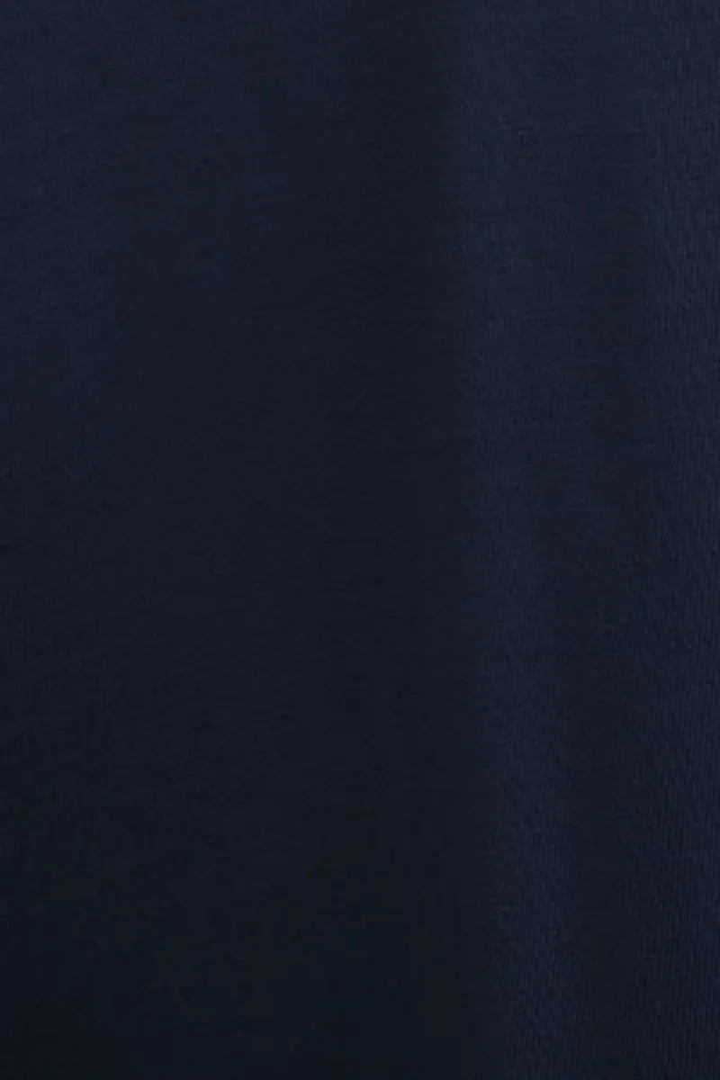 Navy-blue cotton-linen polo shirt with buttonless collar and Rigby Go embroidery - Image 6